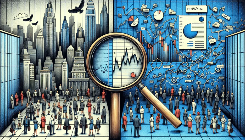 The market comparisons between public and private companies