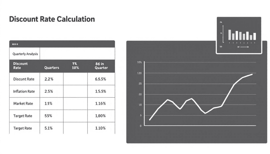 A chart demonstrating the calculation of the discount rate