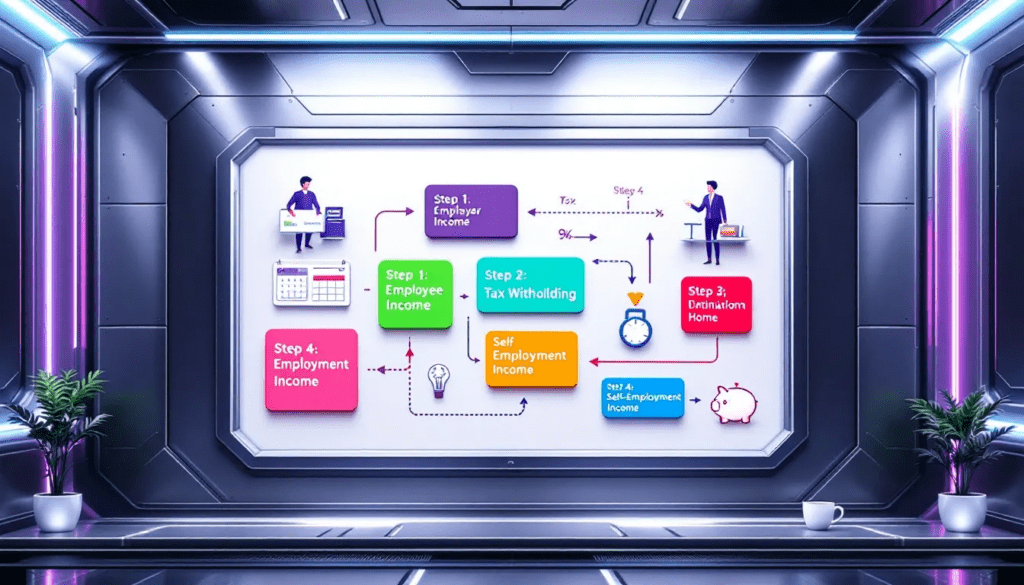 A visual representation of employment taxes and self-employment tax