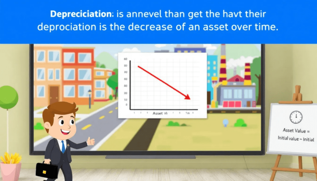 A visual representation of the role of depreciation in business valuation