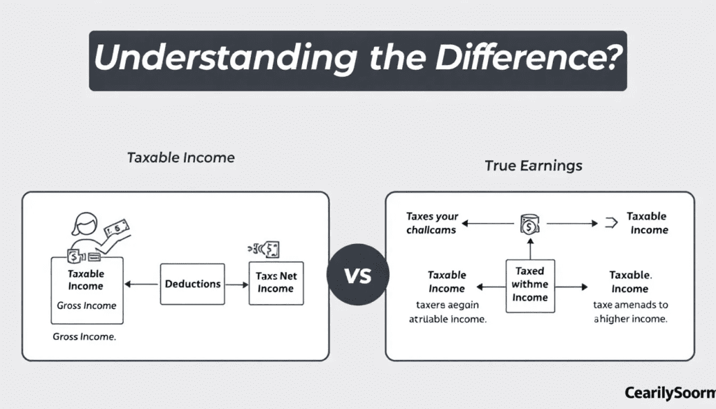 Comparing taxable income and true earnings