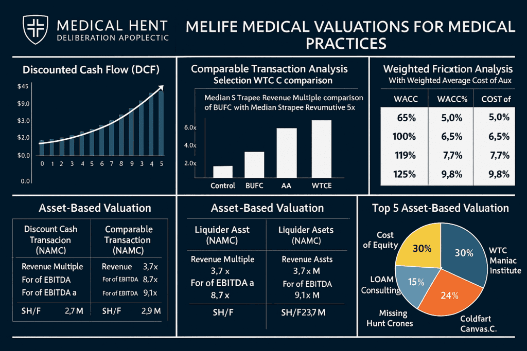 Different valuation methods for medical practices.